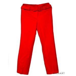 NWOT Network hight waisted Red beautiful stretchy Pant Size L .